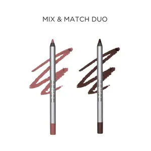 BUXOM Pout Sculpt Duo - Build Your Own 2 Pencil Set - Pink and Taupe Shades, Long-Wear Lip Liner, Sharpenable, Waterproof, Long Lasting Lip Liners