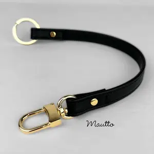Leather Key Leash Tether - Secure Keys to Purse or Clothes - 1/2 inch (13mm) Wide - Keyring & Swiveling Clip