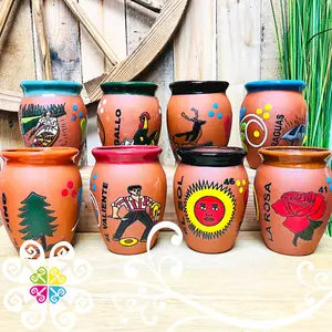 Set of 8 LoteriaMX Cantarito Cup - Set Clay Cantarito
