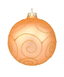 4 in Gold Bauble / Sparkly Swirl