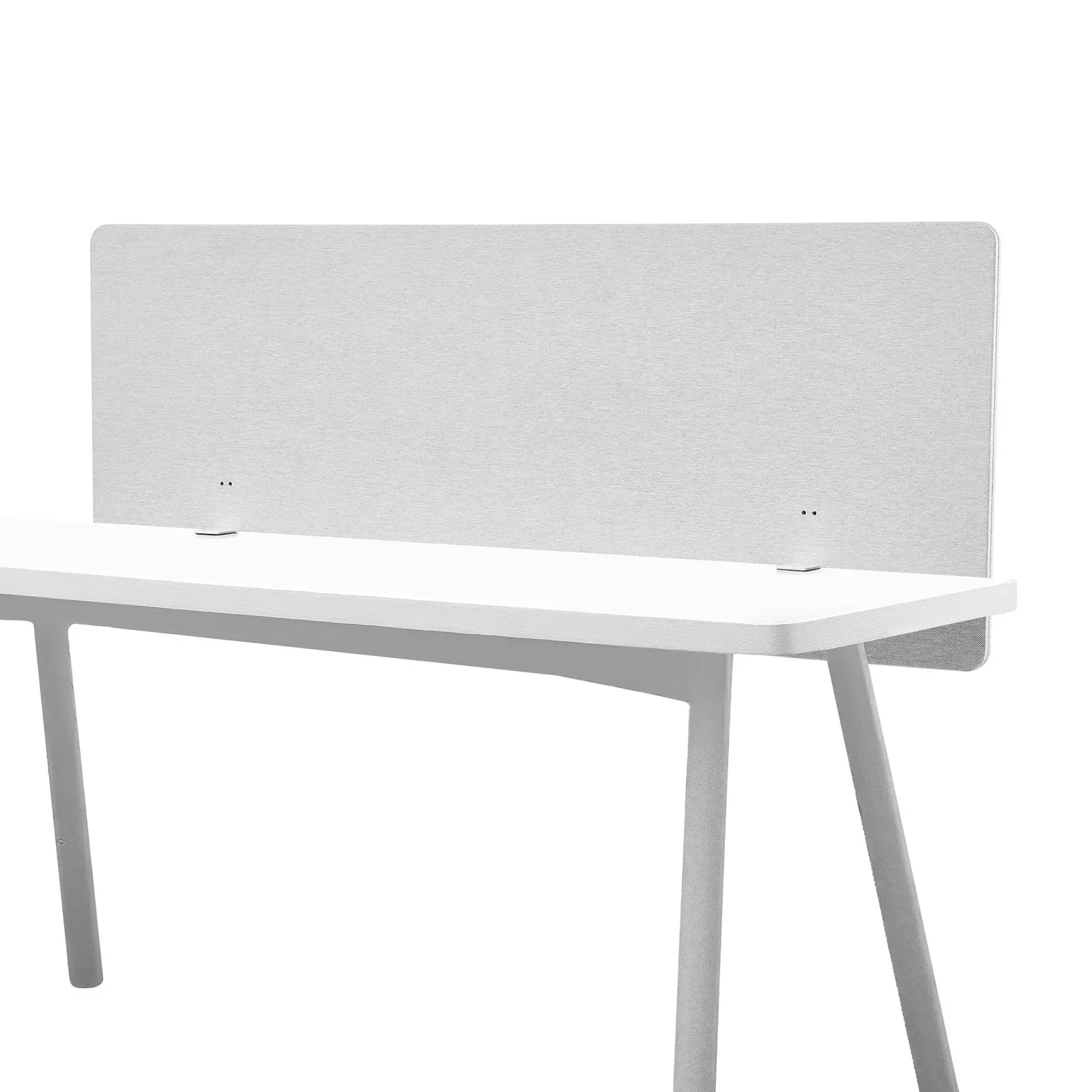 【Father's Day Gift】VEVOR Carbon Steel Desk Divider Privacy Panel, 60 x 24 in Clamp-on Office Partition, PET Cubicle Panel with 2 C-Type Clamps, Privacy Boost for Office, Reduces Visual Distractions