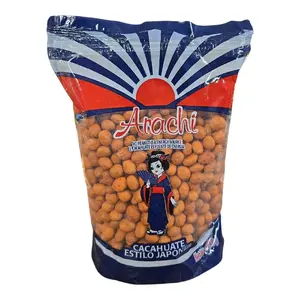 Arachi Japanese Style Peanuts 2-lb Large Family Pack Crunchy Toasted Coating Savory Flavor