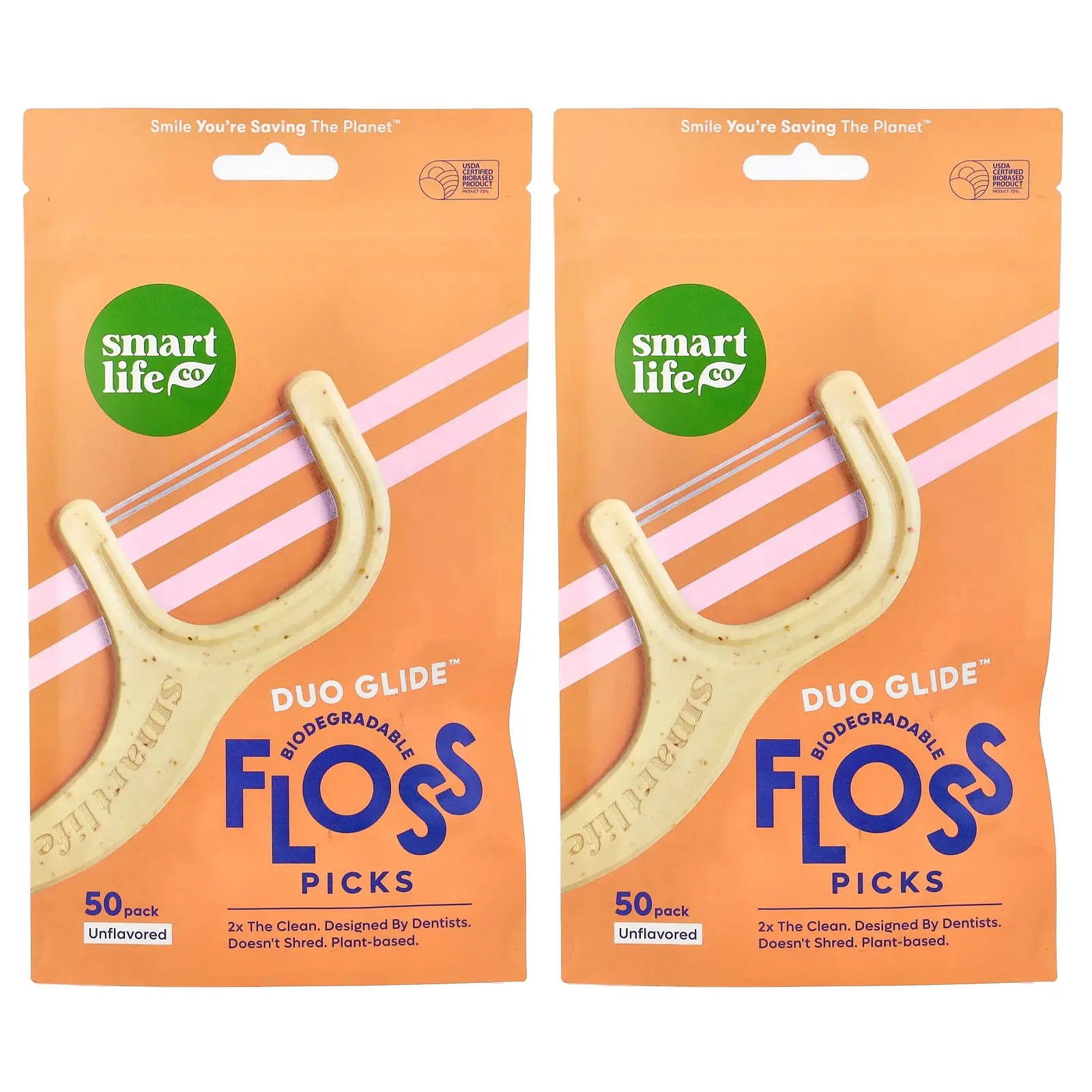 SmartLifeCo Duopik™ Floss Picks, Unflavored, 100 Pack