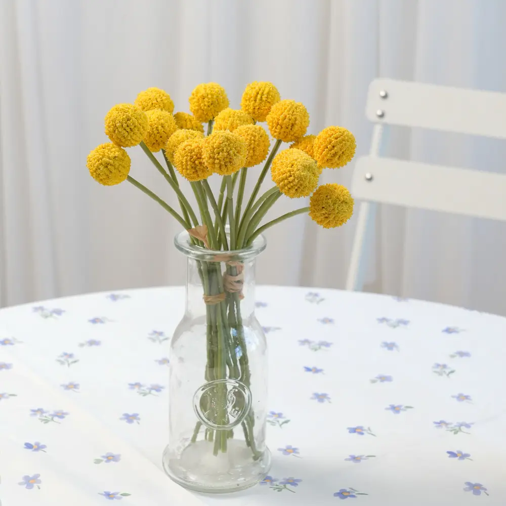 Realistic Flower Bouquet, 9-Head Ball Design, Dandelion Floral Arrangement, Home Decoration Bouquet, Hotel Soft Decor Material, DIY Artificial Flowers