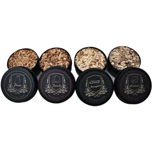 Smoking Wood Chips Cocktail Smoker, 4 Flavors of Natural Wood Chips Including Pear, Mesquite, Peach and Walnut