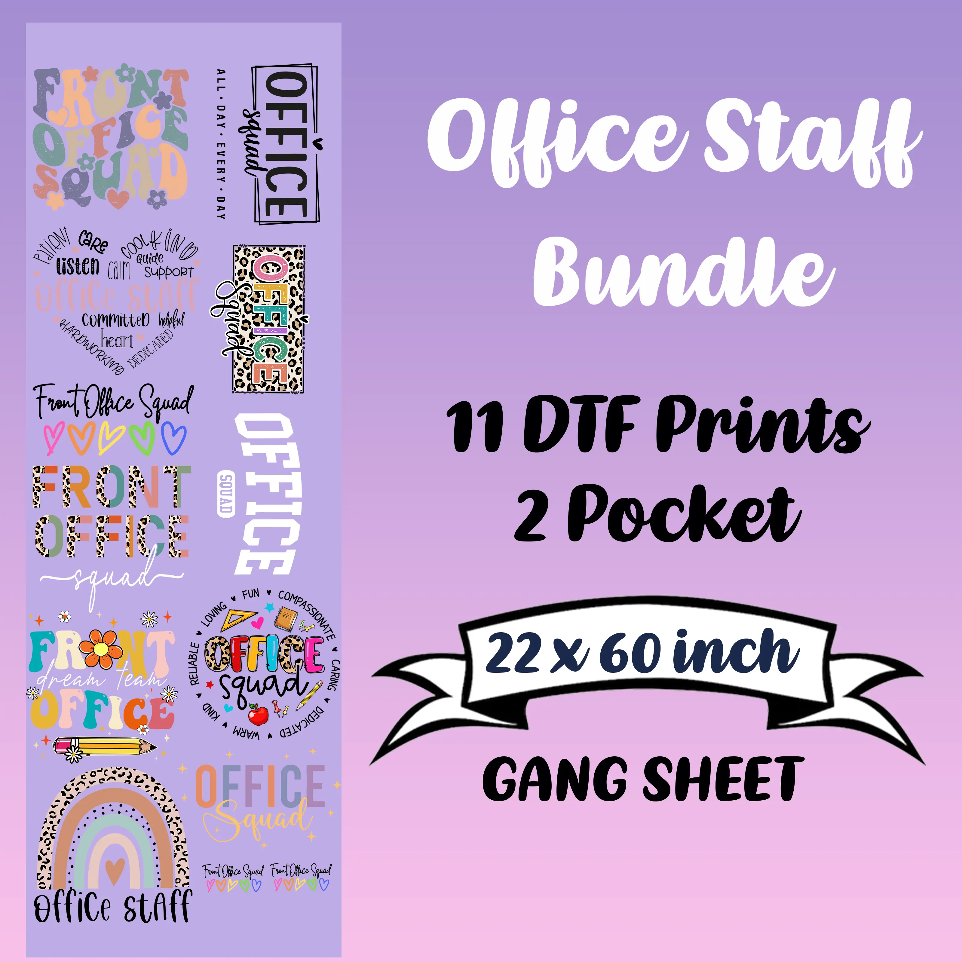 Office Staff DTF Bundle Sheet