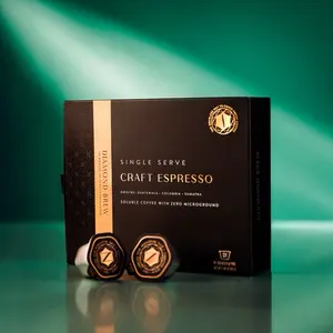 Craft Espresso Diamond Brew | 160mg Caffeine · 100% Arabica · Sugar-Free · No Additives · Mold & Toxins Tested · Verified Clean · Non-Acidic · Gut-Friendly · Single Serve · Hot or Iced | Cold Brew Coffee
