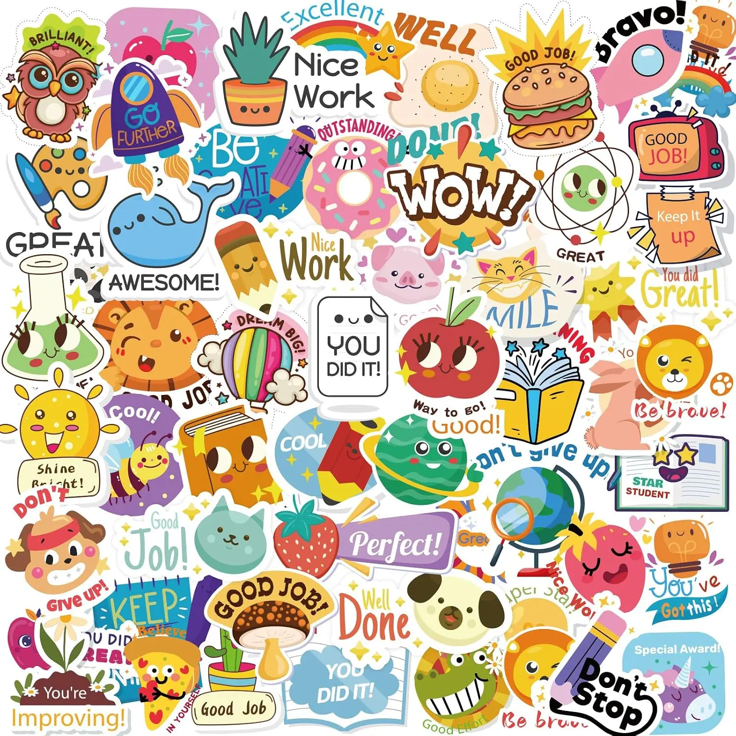 103 PCS Back to School Stickers, Reward Motivational Stickers Vinyl Teacher Reward Motivational Stickers Teaching Supplies Classroom Rewards Gifts for First Day of School Classroom Students