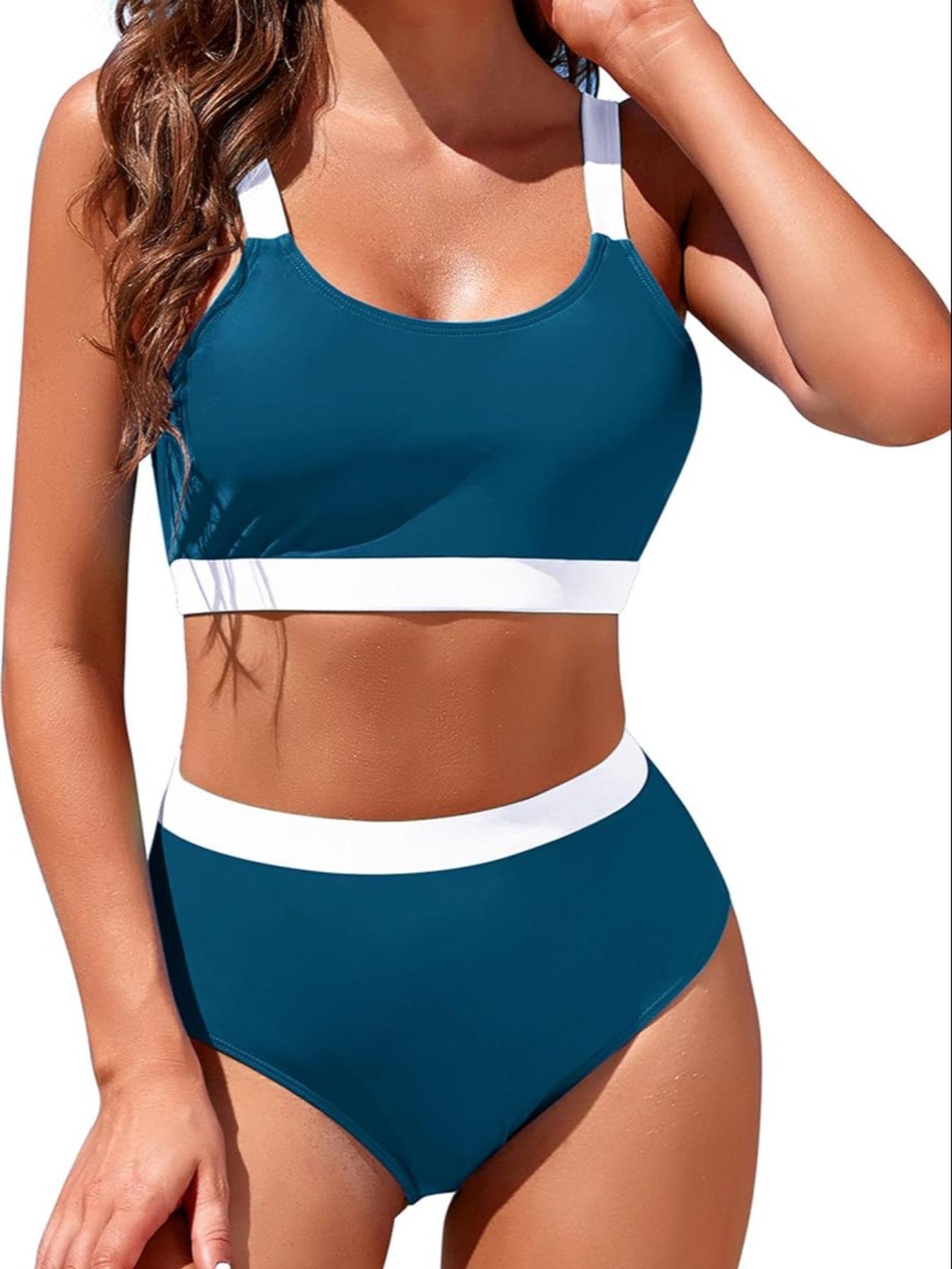 New European/American bikini swimsuit for women—sexy, soft-padded design suitable for hot springs, bathing, and vacations