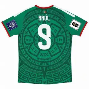 Soccer jersey/26-27 Mexico home/green/men's/short sleeved/casual/sports top/fan version/No.9