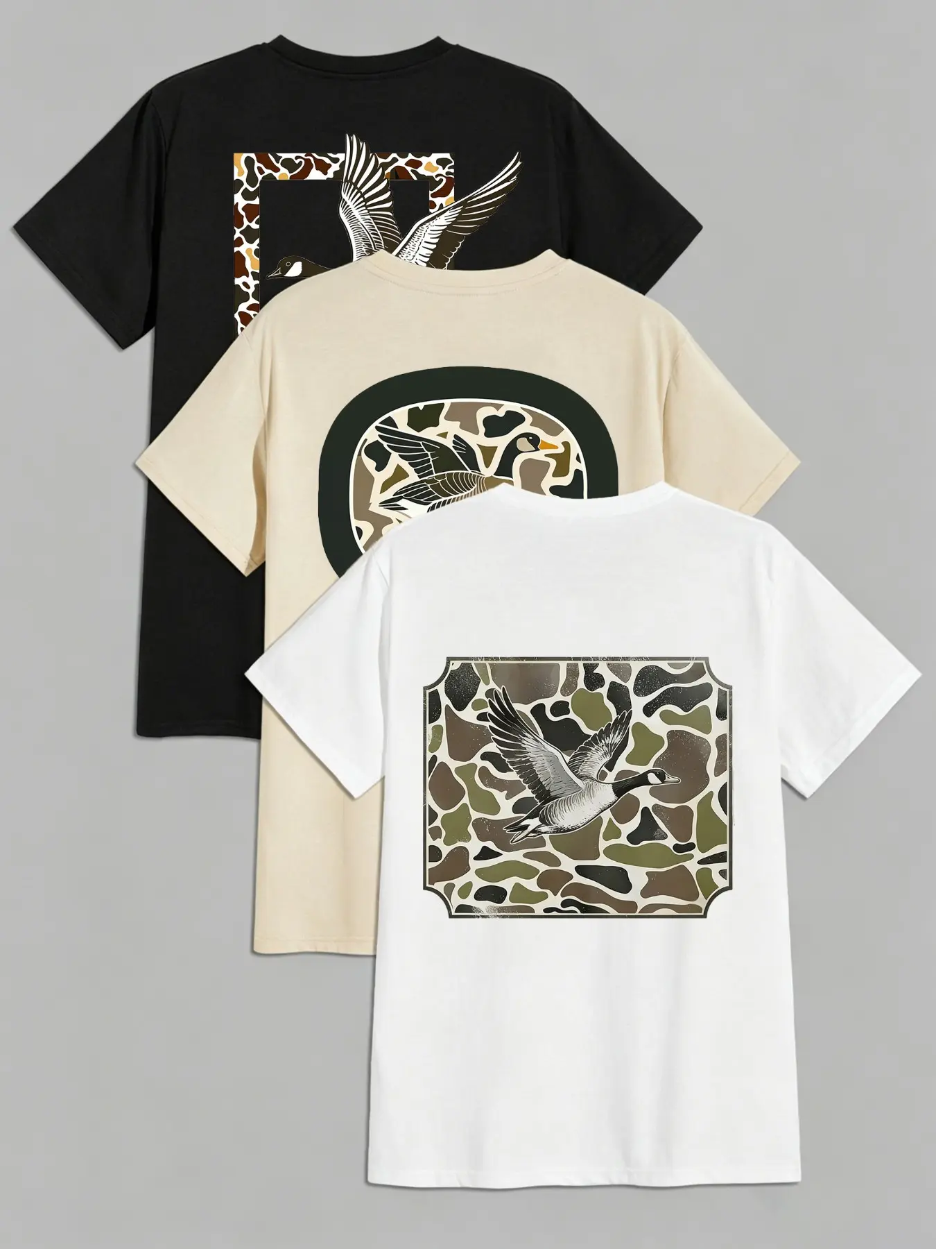 Men's Patterned Print Short Sleeve T-Shirt, Casual Fit, Loose, Comfortable, Breathable Fabric Design, Perfect for Daily Wear, Stylish and Comfortable, Menswear