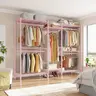 Raybee Clothes Rack Heavy Duty Clothing Rack Load 905LBS Clothing Racks for Hanging Clothes Rack Metal Garment Rack Heavy Duty Clothes Rack Free Standing Wardrobe Closet Organiser Hangable, 77" Hx75 Wx17.8 D