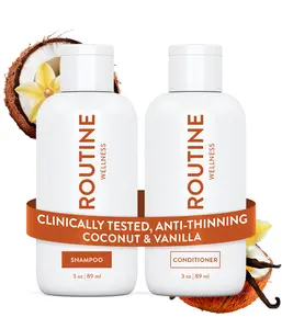 Routine Wellness Anti-Thinning Volumizing Shampoo for Thinning Hair & Hair Loss - Grow Your Confidence with Biotin & DHT Blockers - 3 oz Travel Size Set
