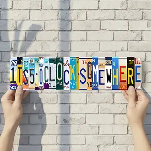 ITS 5 O'CLOCK SOMEWHERE - Vintage Style Street Sign - Aluminum Wall Art & Room Decor for Garage Bar Bedroom Farmhouse Home - 16" x 4" Rust Free Metal Poster