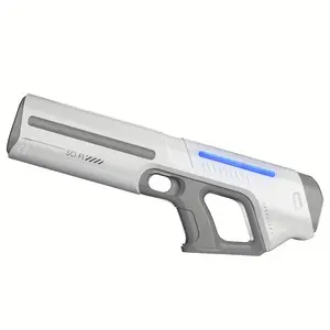 Auto-Fill Electric Water Gun, Pulse Jet Squirt Gun with LED Light Show, 40ft Long Range Rapid-Fire Water Blaster, USB Rechargeable Large Tank Waterguns for Kids & Adults, Adult Water Gun for Pool Beach Backyard