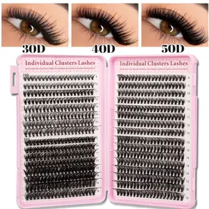 DIY Eyelash Extension Kit, Natural Mixed Lengths 640 Pieces, Makeup, 30 40 50D Lashes, D Curl Individual Lashes, 9-16mm Mixed Lengths