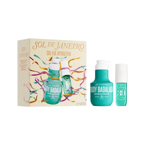 Sol de Janeiro Exclusive Holiday Body Care Set - Sol-Ful Hydration to Go with Coconut Lotion, Aroma Cream