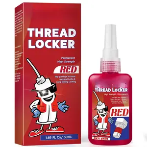Thread Lock Red,  Strength Threadlocker, Thread Locker for Nuts, , Fasteners and Metals, Anaerobic Curing Screw Glue to  Loosening (high-50ml)