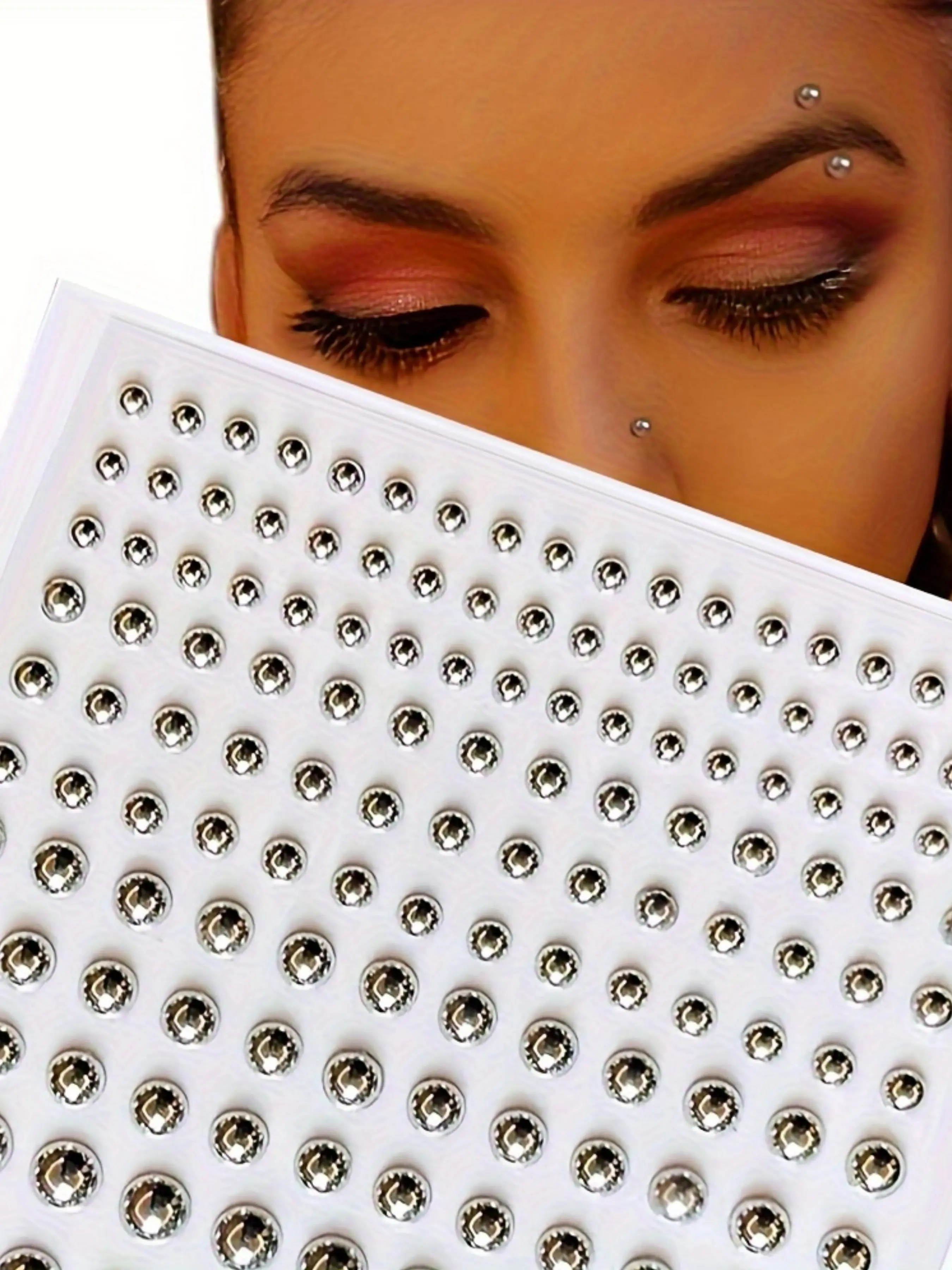 165pcs Waterproof Fake Piercing Set, Self-Adhesive Nose, Lip, Eyebrow Rings, Ear and Abdominal Jewelry, 3mm/4mm/5mm/6mm Sizes, Party Accessories, Septum Ring, Body Piercings Set, Nose Piercings Kit
