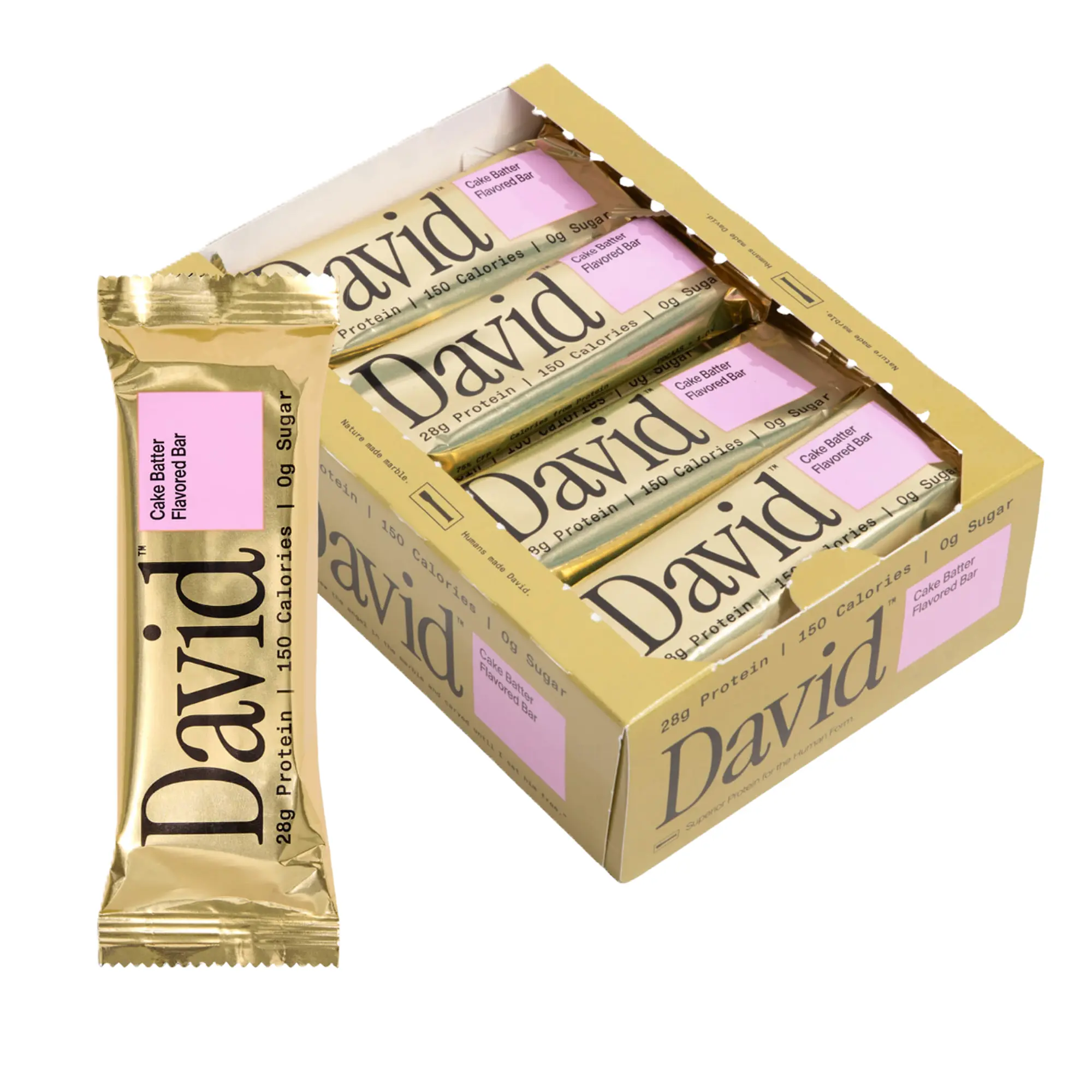 Cake Batter Flavored Bars – 28g Protein 150 Calories 0g Sugar – Includes 12 Bars – High Protein Snack