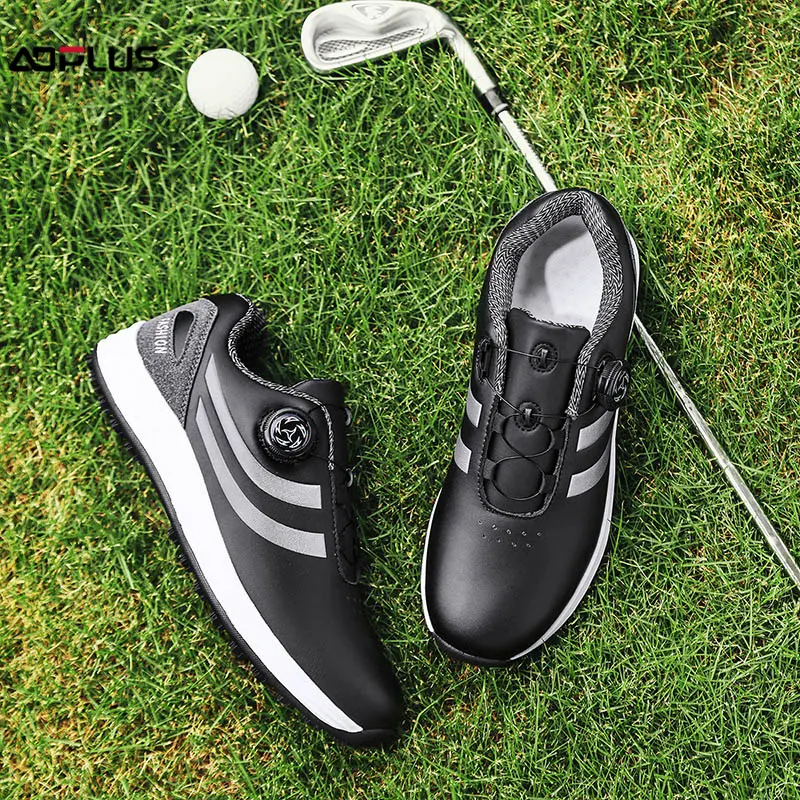 Men's Golf Casual Shoes - Breathable Low-Top Sneakers with Cushioned Non-Slip Soles, Twist Zip Closure, Closed Design for All Seasons Daily Wear & Daily Commute