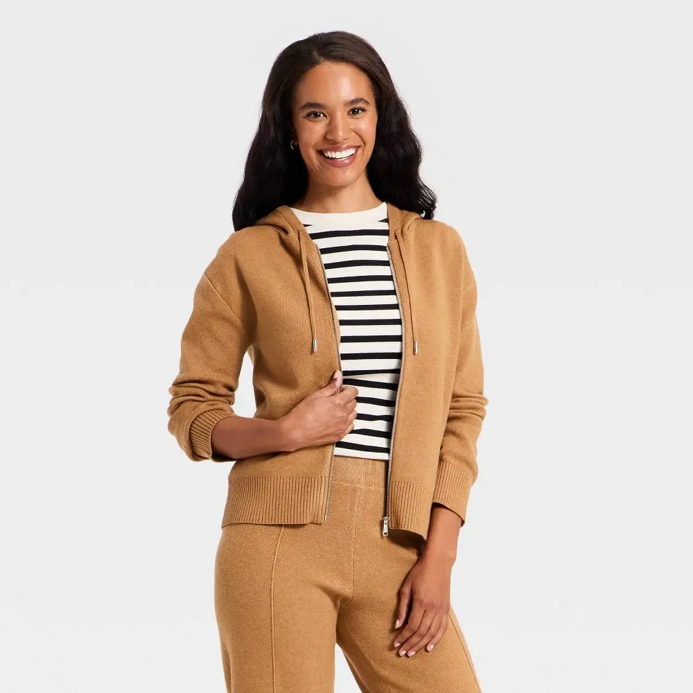 Women's Hooded Zip-Up Sweater - A New Day