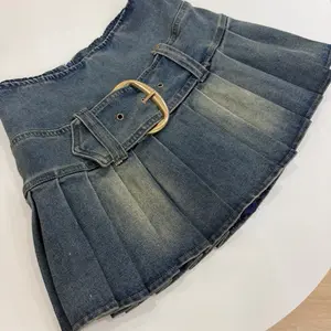 Buckle Skirt Denim