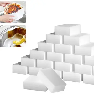 Magic Sponge Eraser, 50 packs of melamine foam, kitchen cleaning sponge dishwasher, household cleaner for bathtubs, floors, baseboards, bathroom, walls, shoes 100Pack