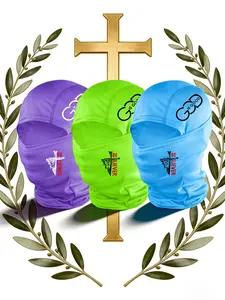 3pcs/2pcs/1pc Unisex Cross and GOD IS GOOD Letter Printing Balaclava Mask Neck Gaiter Masks Headwear Breathable Ski Mask for Men Women Outdoor Sports Hiking Fishing Commuting Suitable for Daily Wear Breathable Face Cover
