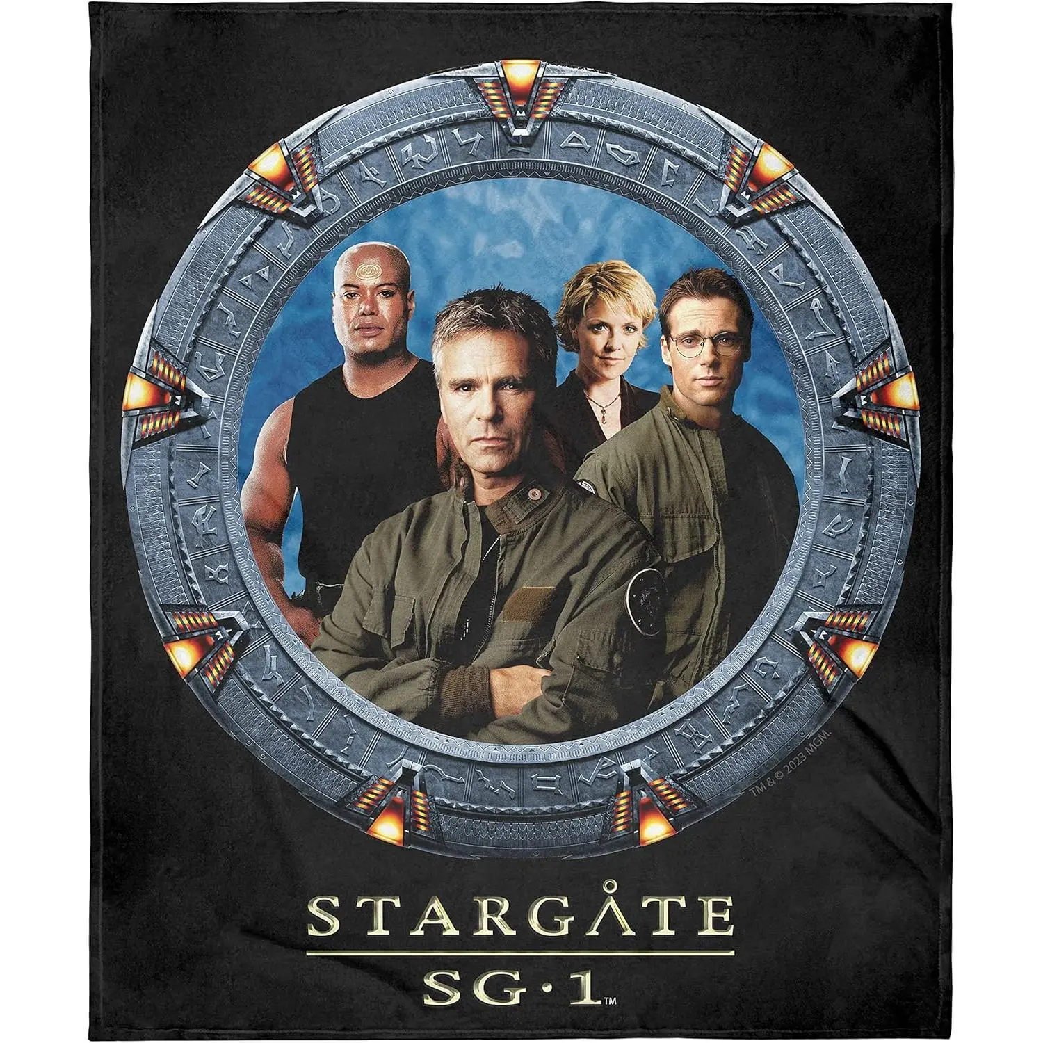 MGM Stargate SG-1 Soft Funny Flannel Material Throw Blanket Multipurpose Office Bedding Blanket PlushThin Warm Napping Blanket for Home Office School Travel Lightweight Anime Quilt Holiday Gift Fans