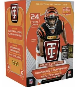 NFL Panini 2024 Totally Certified Football Trading Card Box (6 Packs)