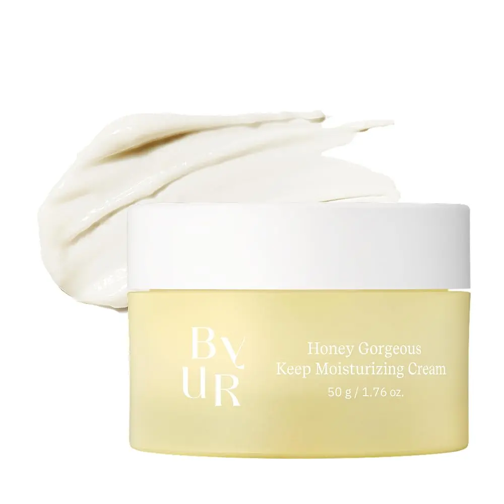 ByUR Honey Gorgeous Moisturizing Cream - Deeply Hydrating, Nourishing, Dewy, Brightening, Firming Korean Skincare Facial Daily Moisturizer with 4 Honey Extracts, Propolis, Ceramide for Dry Skin Barrier & Pore Care