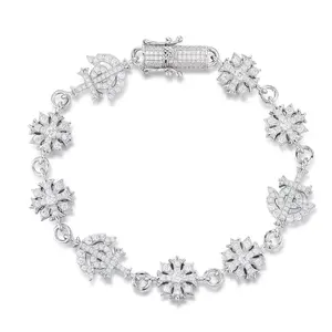 【#CMB18】 Anchor Star Charm Bracelet Copper Moissanite UCCIYO Lab-Created Moissanite Bracelets For Men or Women Hip Hop Rock Fine Jewelry