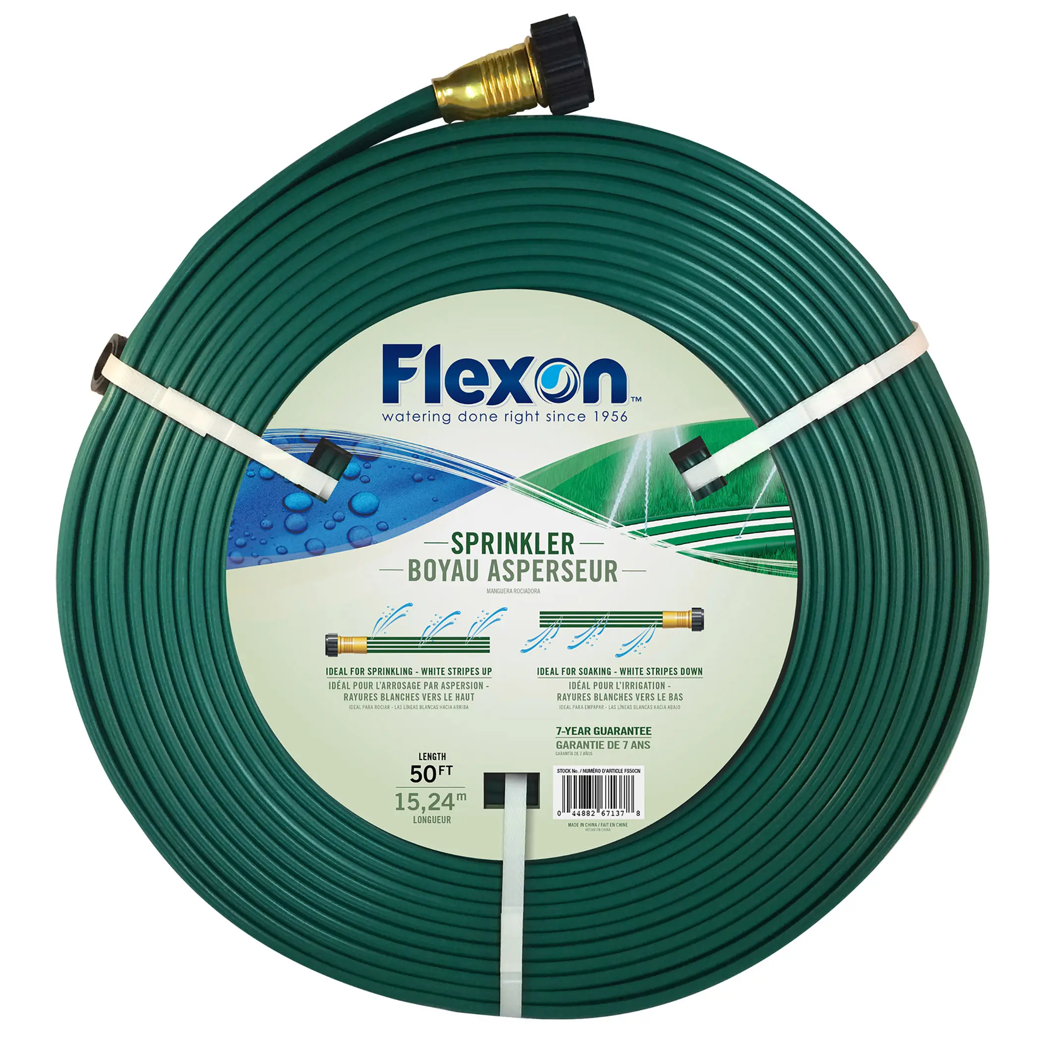 Flexon Three-Tube Sprinkler Hoses – Heavy-Duty, Kink-Resistant, Wide Coverage for Efficient Lawn and Garden Watering