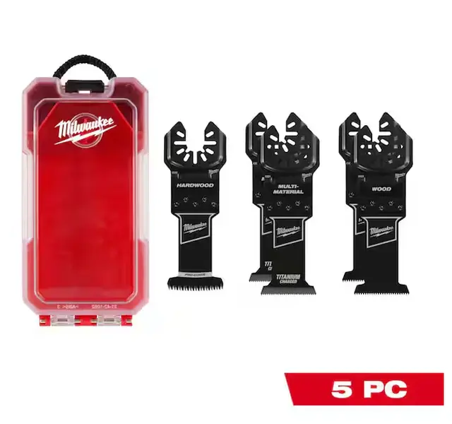 Milwaukee 49-10-9211 Multi-Tool Oscillating Blade Kit, 5-Piece Hardware Assortment Kit, Bi-Metal, Drywall Cutting
