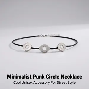 Naruto Akatsuki Touch Ring Choker Necklace Adjustable Black Rope Metal Ring Pendant Anime Neck Jewelry Creative Graduation Gift For Naruto Fans And Student Anime Lovers