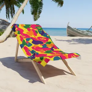 delic APE Colorful Abstract Camo Beach Towel | Neon Summer Pattern y2k hypebeast designer inspired beach towel