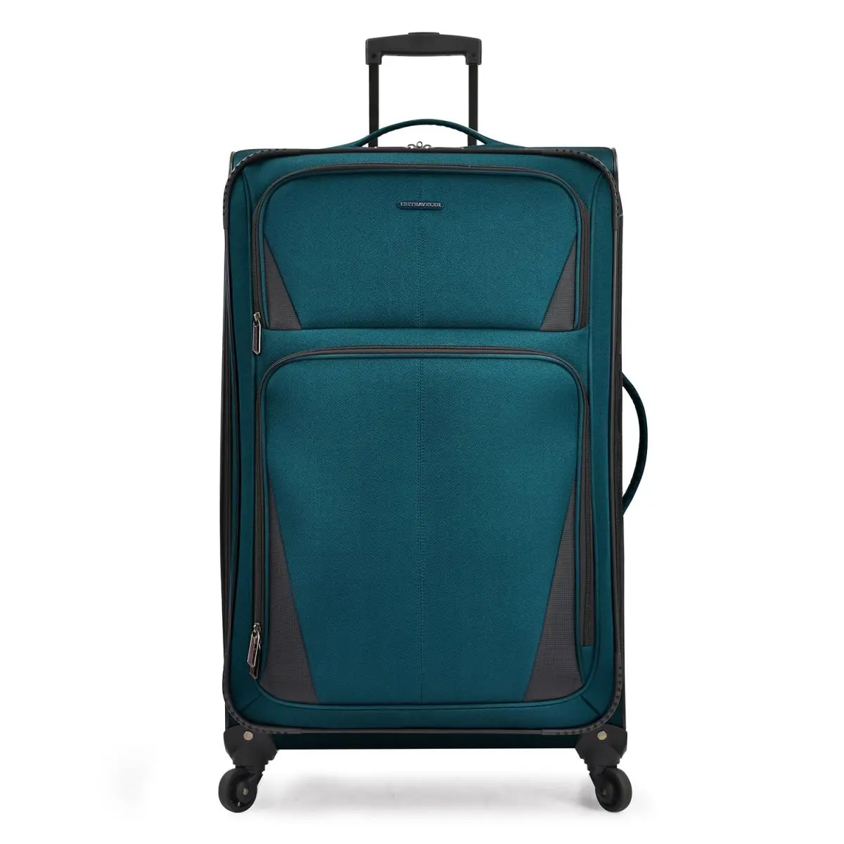 U.S Traveler US08125E31 31in Multi-Purpose Locking Portable Protective Roller Style Shell Telescoping Wheels Expandable Softside Checked Luggage, Teal, Multi-Purpose, Locking, Portable Checked Luggage, Protective Checked Luggage