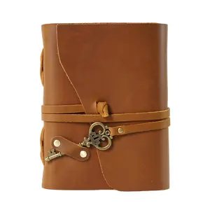 300 Page Vintage Handmade Top Grain Leather Notebook, Traveler Magic Diary Book, Thick Note Journal, Premium Personal Gift Choice, Soft Leather Notebook