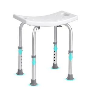 VEVOR Shower Chair, TikTokShopBlackFriday, Adjustable Height Shower Stool with Built-in Handles, Shower Seat for Inside Shower or Tub, Non-Slip Bench Bathtub Stool Seat for Elderly Disabled Handicap, 158.8 kg Capacity