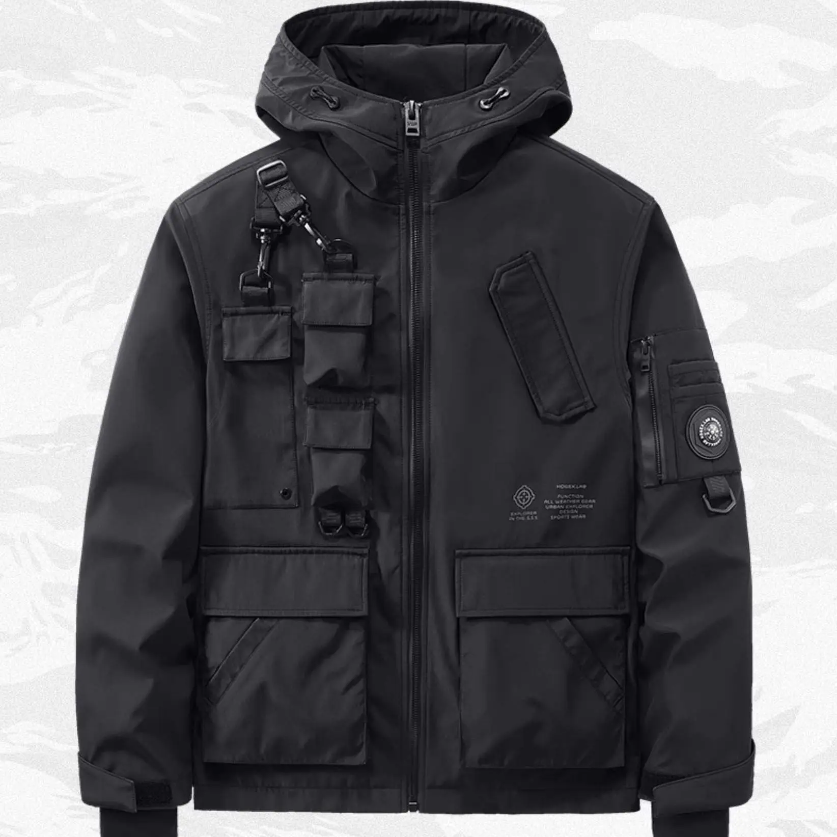 Niepce Techwear Jacket Streetwear Fashion Coat with Hoodie