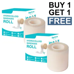[Buy 1 Get 1 Free]  Hydrocolloid Roll for Wound Care-Extra Large Cuttable Self Adhesive Waterproof Wound Care Tape for First Aid, Blister Healing, Acne & Pimple Patches Healthcare Acne Pimple Patch Bandaids  (60"x1.96")