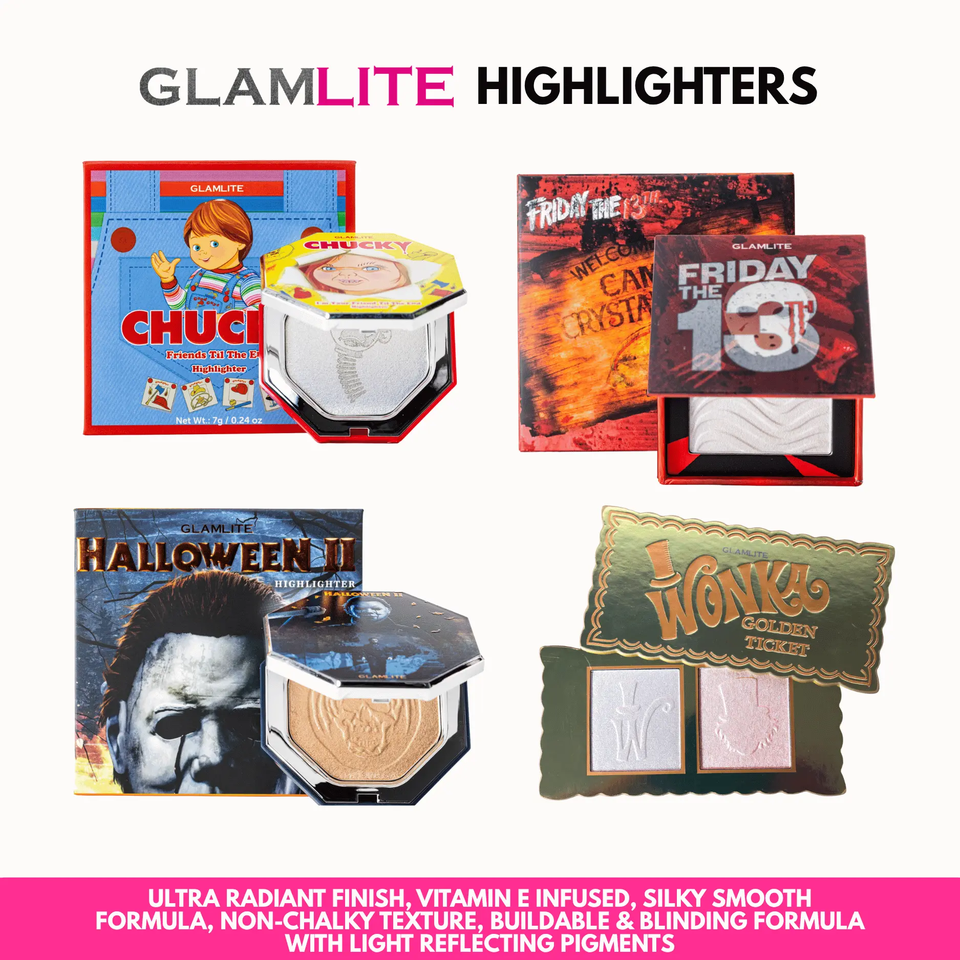 Glamlite MUST HAVE Highlighters - Ultra-Dimensional Duochrome Highlighters Glamlite MUST HAVE Highlighters - Ultra-Dimensional Duochrome Highlighters