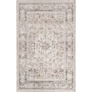 Davi Faded Stain-Resistant Machine Washable Area Rug