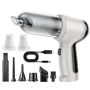 4-in-1 powerful Cordless Handheld Vacuum, Portable Wireless Vacuum Cleaner, Rechargeable Blowing & Suction Vacuum Cleaner with  two filters and multiplenozzles, Ultra-Light for Car, Home, Desk, Keyboards,Pet