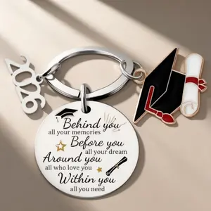 Graduation Keychain Class of 2026, Bachelor Hat Design, Perfect Gift for University and High School Students, Durable Keychain, College Style, Keychain Charm