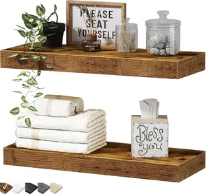 Floating Shelves for Wall Bathroom Shelf Over Toilet Wall Mounted Farmhouse Small