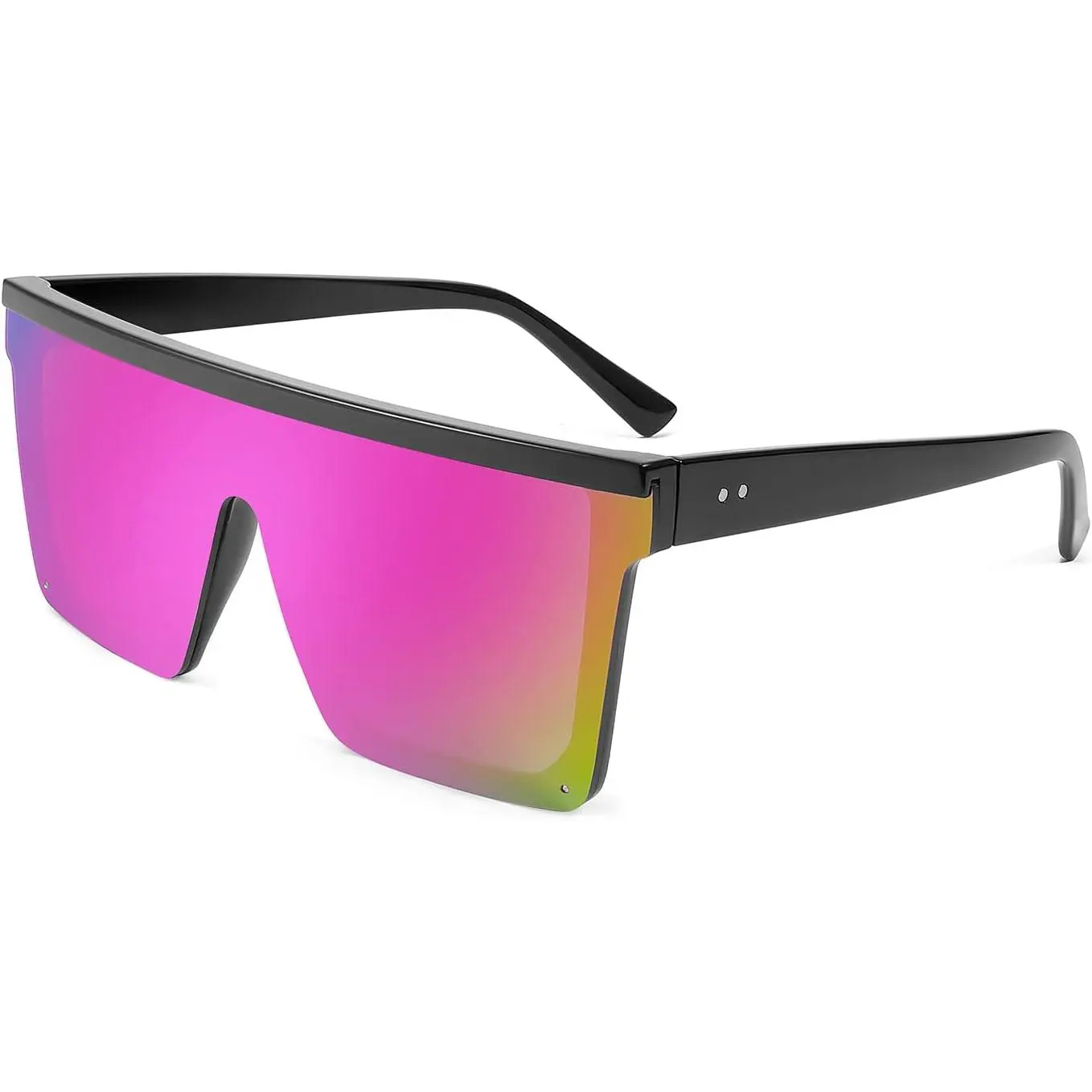 FEISEDY Oversized Sunglasses Mens Womens Flat Top Square Trendy Visor Shades UV400 B2470