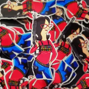 SpicyRack Linda Waifu Sticker - Bob's Burger Design, Scratch-Proof Durable, Fun and Colorful Character