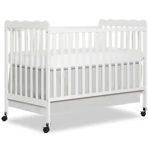 3-in-1 Convertible Crib White Full-Size, 4 Adjustable Mattress Height Settings, Sturdy Construction, Safe & Durable for Infant to Toddler, Classic White Finish Fits Any Nursery Decor